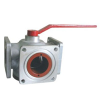 Four position three way ball valve