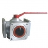 Four position three way ball valve